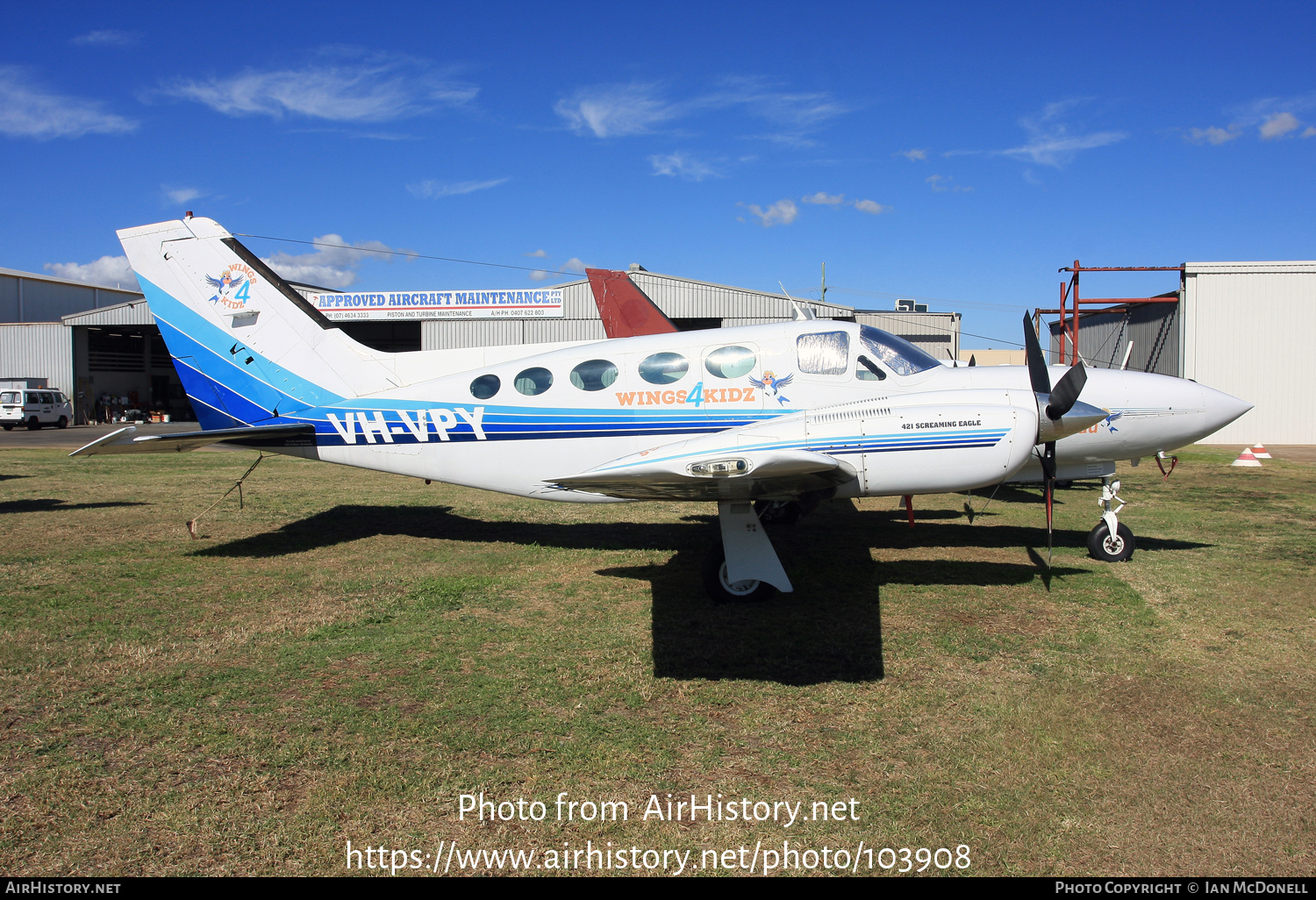 Aircraft Photo of VH-VPY | Cessna 421C Golden Eagle | Wings4Kidz | AirHistory.net #103908