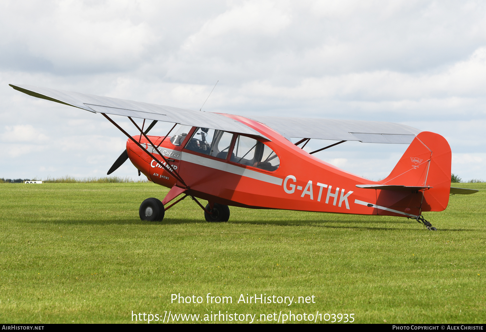 Aircraft Photo of G-ATHK | Aeronca 7AC Champion | The Cheeky Champ | AirHistory.net #103935