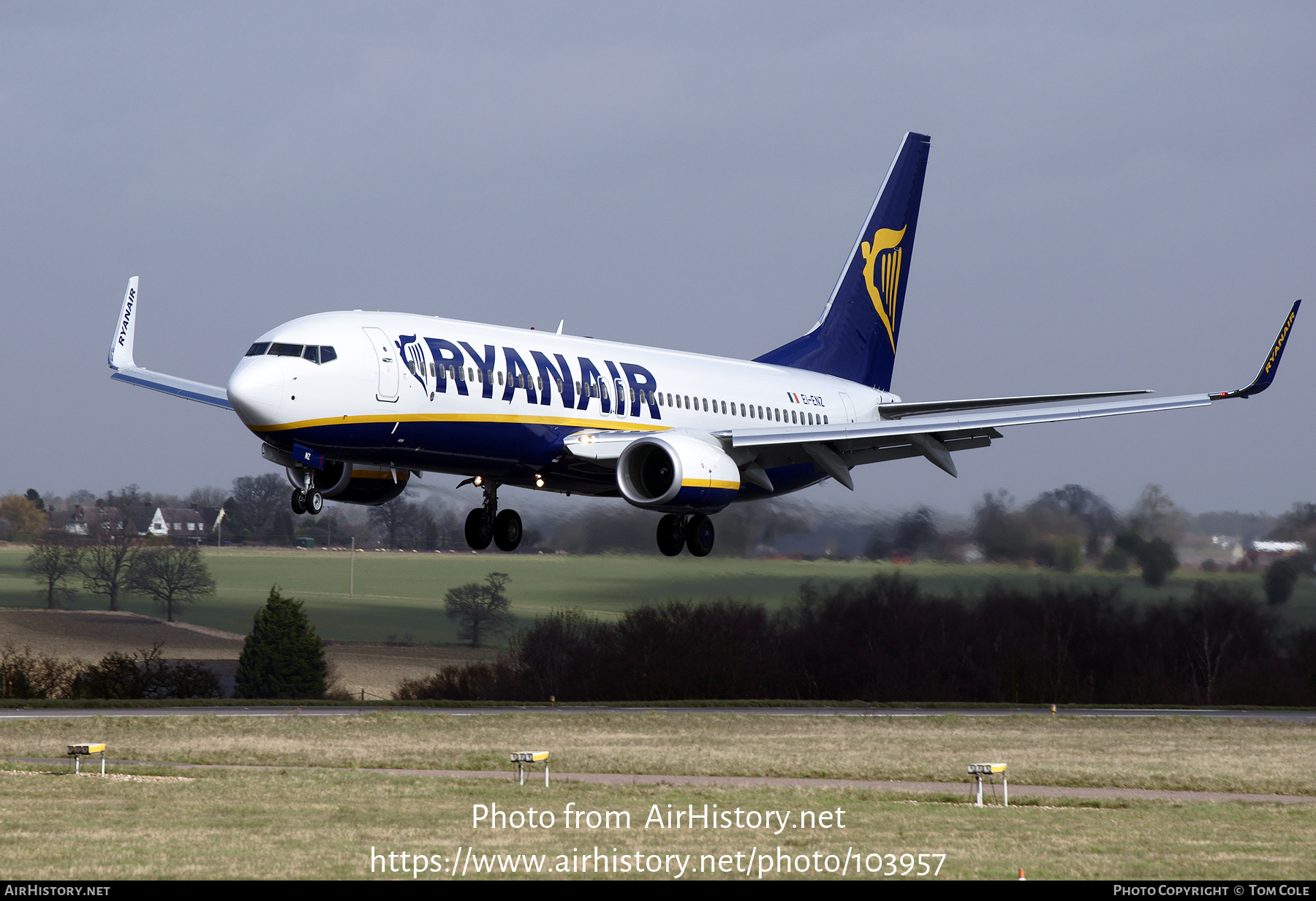 Aircraft Photo of EI-ENZ | Boeing 737-8AS | Ryanair | AirHistory.net #103957