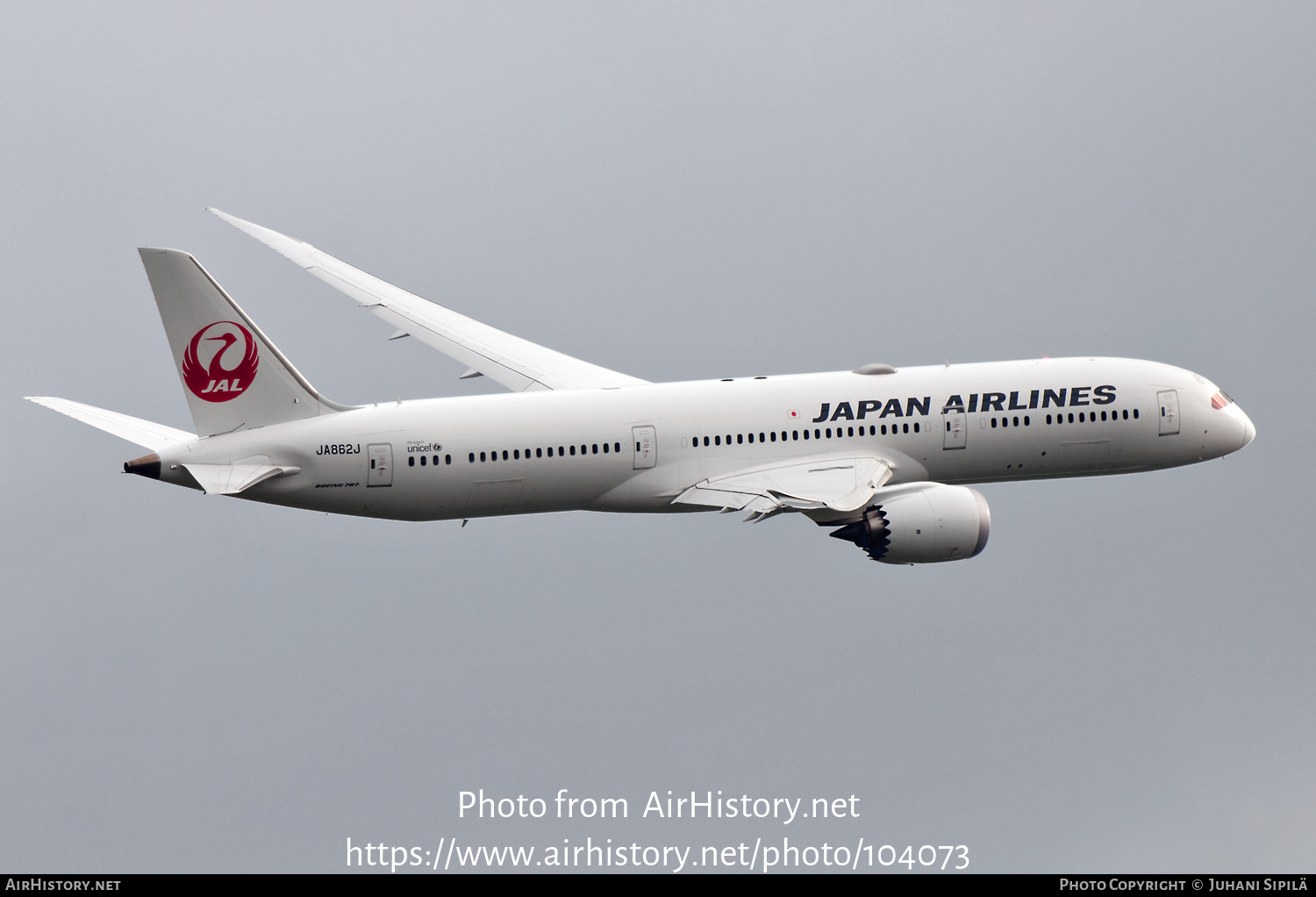 Aircraft Photo of JA862J | Boeing 787-9 Dreamliner | Japan Airlines - JAL | AirHistory.net #104073