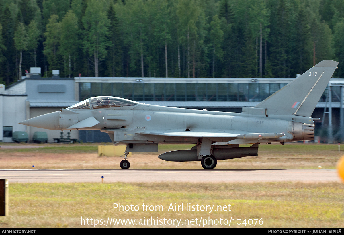 Aircraft Photo of ZK317 | Eurofighter EF-2000 Typhoon FGR4 | UK - Air Force | AirHistory.net #104076