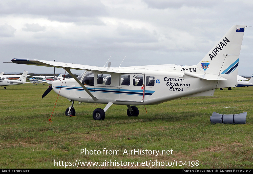 Aircraft Photo of VH-IDM | Gippsland GA8-TC320 Airvan | Extreme Skydiving Euroa | AirHistory.net #104198