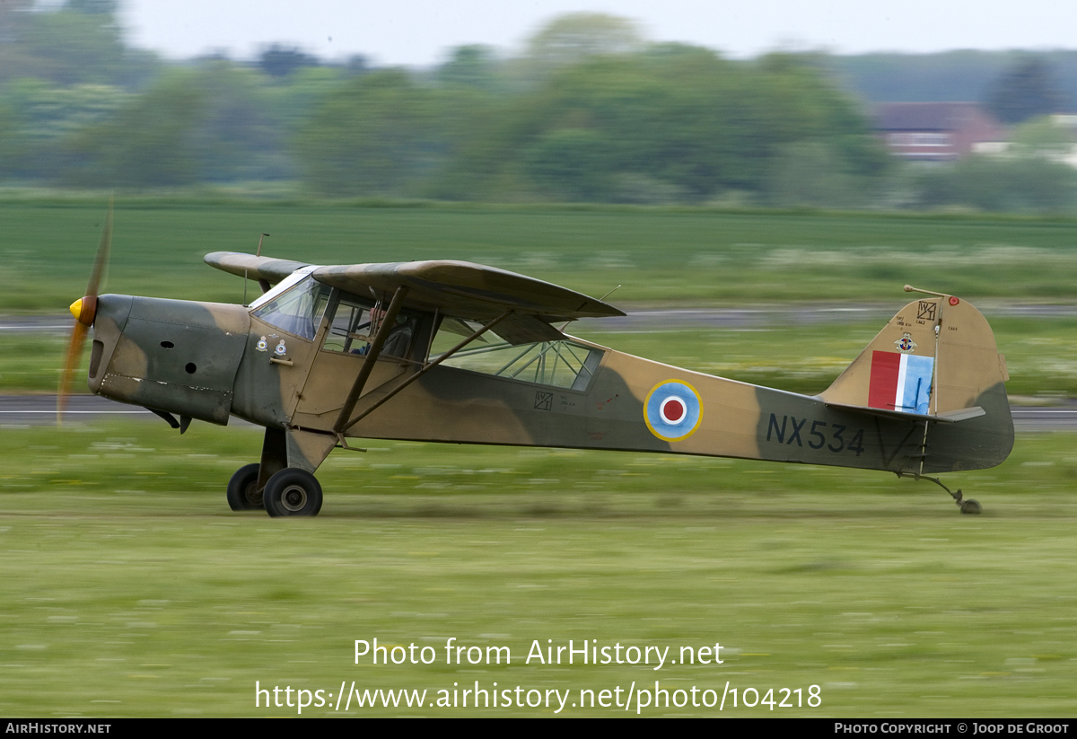 Aircraft Photo of G-BUDL / NX534 | Taylorcraft E Auster Mk3 | UK - Air Force | AirHistory.net #104218