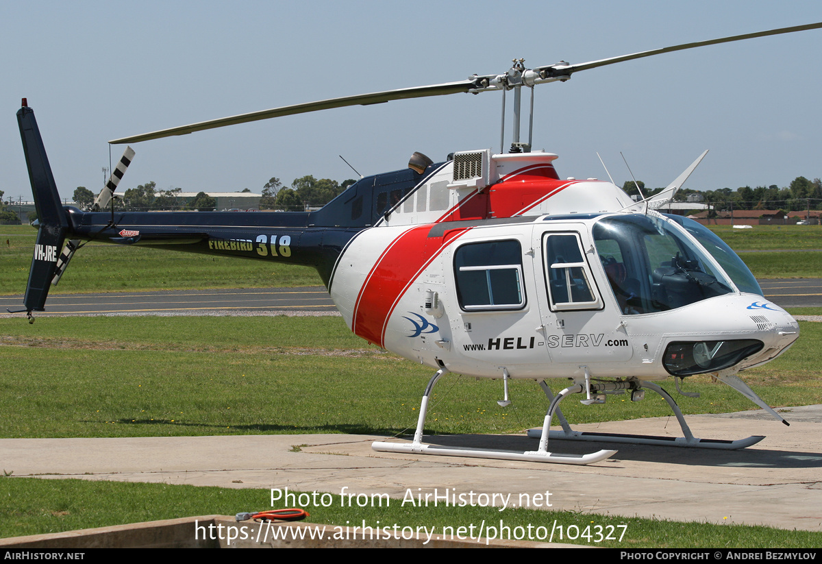 Aircraft Photo of VH-JRE | Bell 206B-3 JetRanger III | Heli-Serv | AirHistory.net #104327