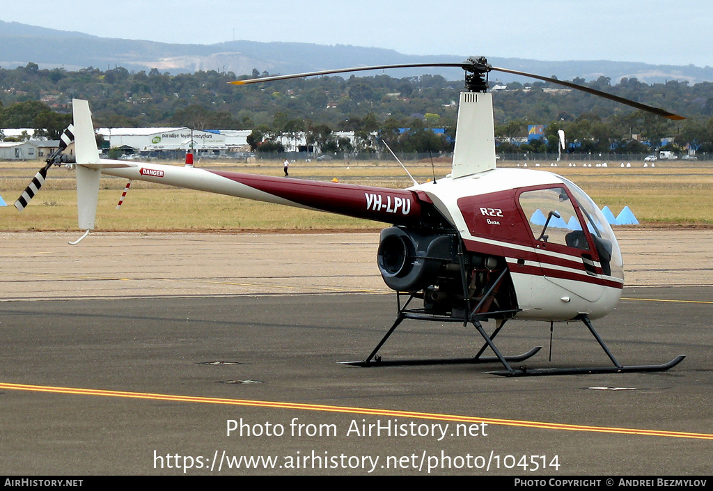 Aircraft Photo of VH-LPU | Robinson R-22 Beta | AirHistory.net #104514