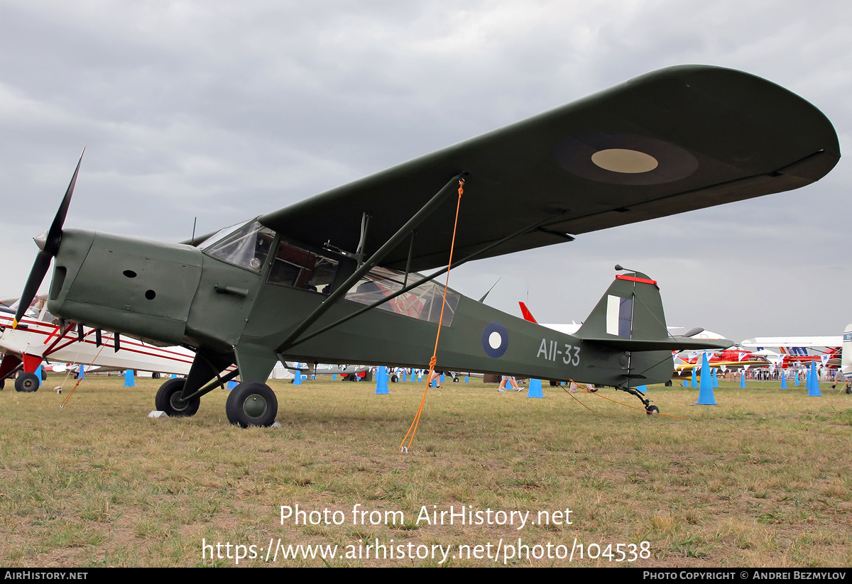 Aircraft Photo of VH-BDM / A11-33 | Taylorcraft E Auster Mk3 | Australia - Air Force | AirHistory.net #104538