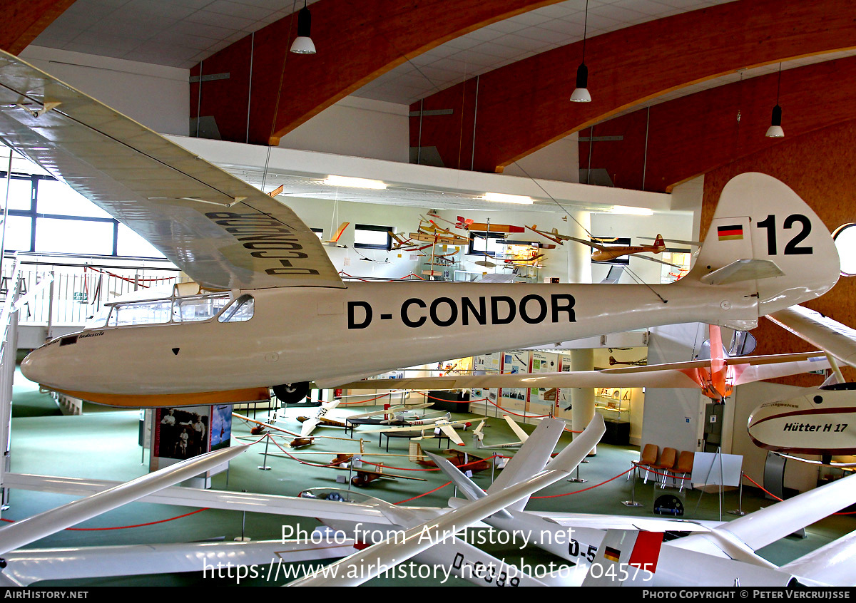 Aircraft Photo of D-CONDOR | Schleicher Condor IV-3 | Schweinfurter Industrie | AirHistory.net #104575