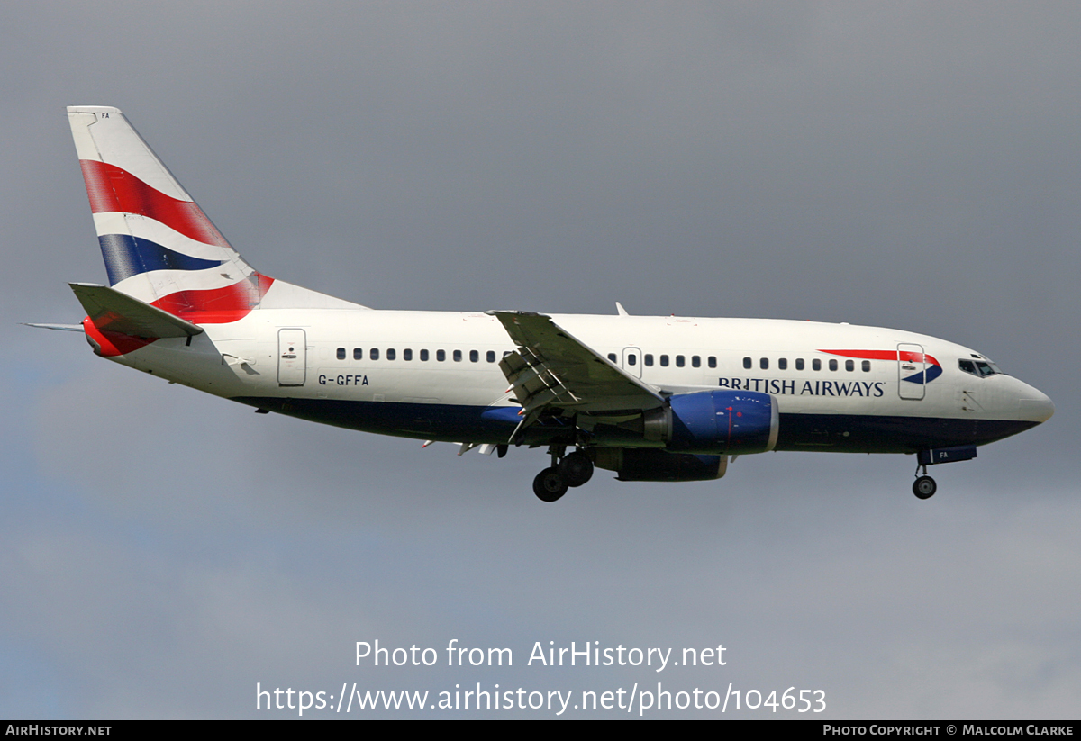 Aircraft Photo of G-GFFA | Boeing 737-59D | British Airways | AirHistory.net #104653