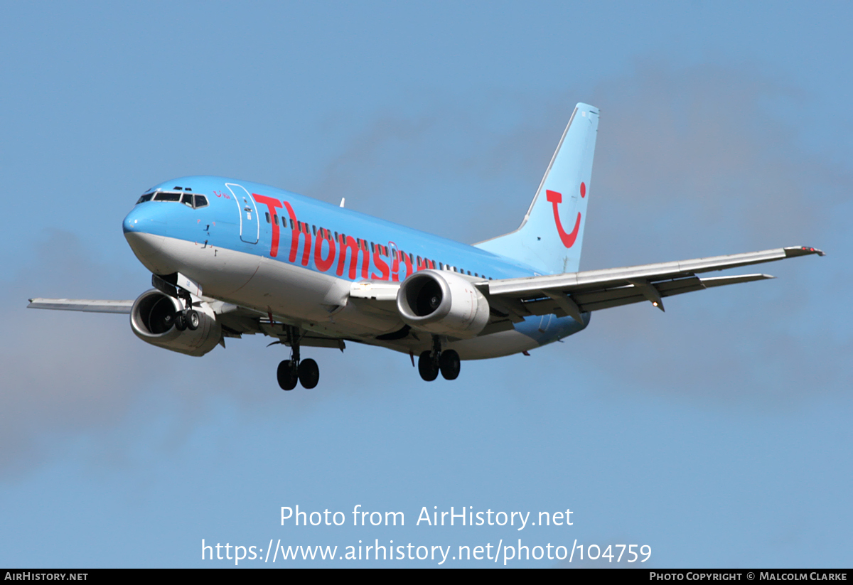 Aircraft Photo of G-THOE | Boeing 737-3Q8 | Thomsonfly | AirHistory.net #104759