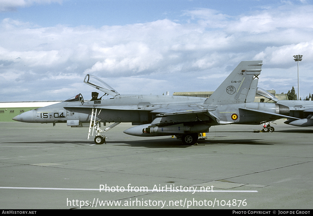 Aircraft Photo of C15-17 | McDonnell Douglas EF-18A Hornet | Spain - Air Force | AirHistory.net #104876