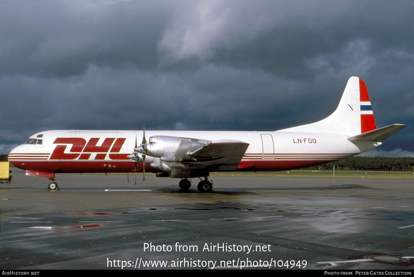 Aircraft Photo of LN-FOO | Lockheed L-188C(F) Electra | DHL Worldwide Express | AirHistory.net #104949