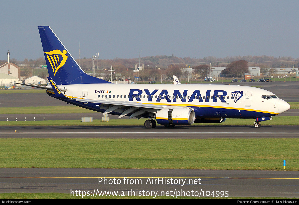 Aircraft Photo of EI-SEV | Boeing 737-73S | Ryanair | AirHistory.net #104995