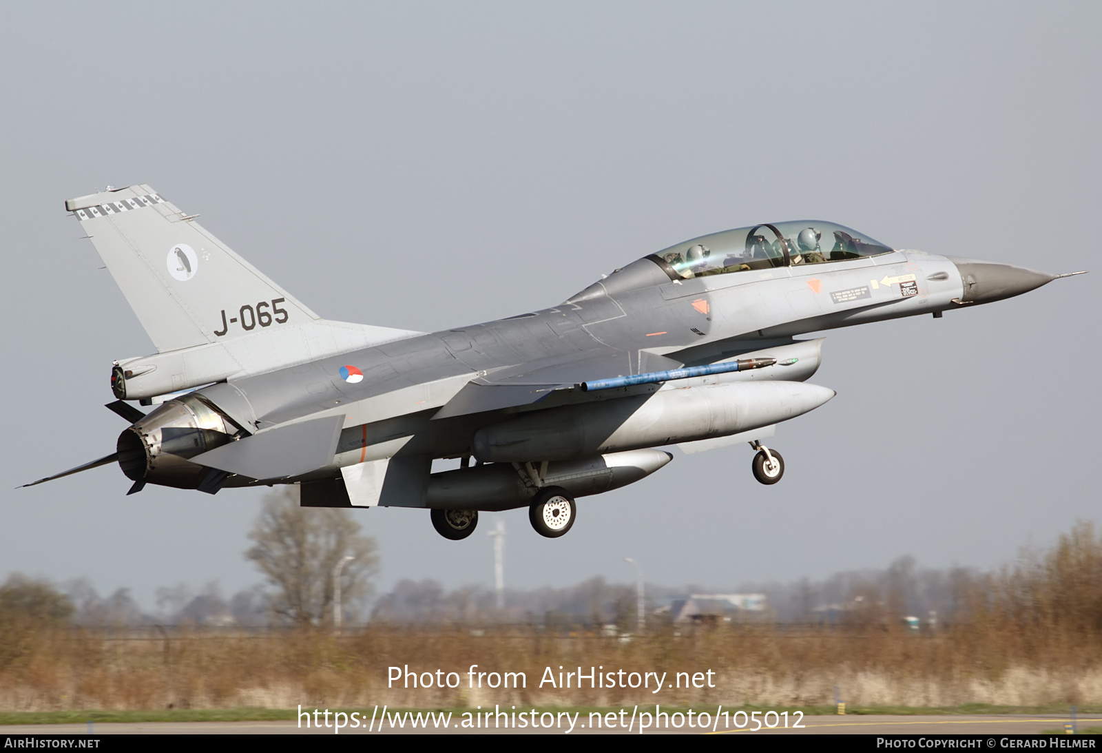 Aircraft Photo of J-065 | General Dynamics F-16BM Fighting Falcon | Netherlands - Air Force | AirHistory.net #105012