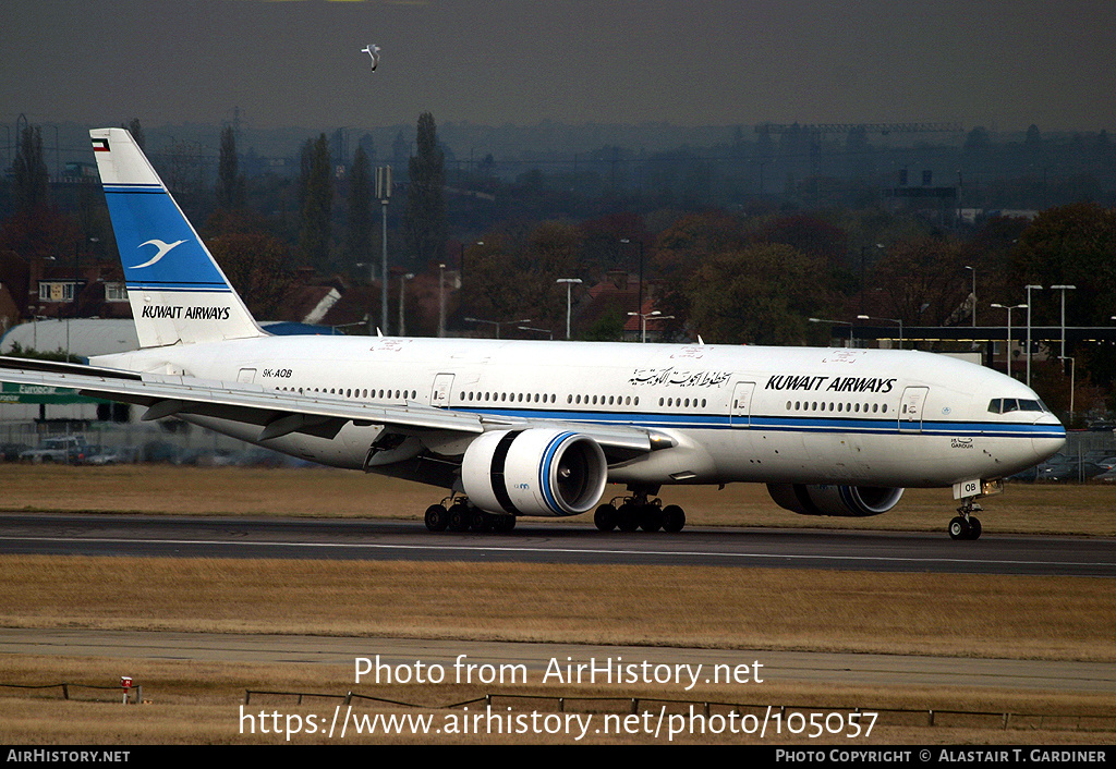 Aircraft Photo of 9K-AOB | Boeing 777-269/ER | Kuwait Airways | AirHistory.net #105057