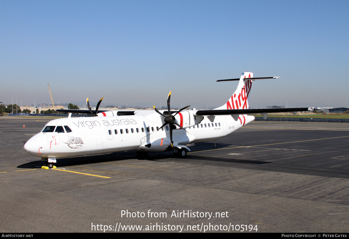 Aircraft Photo of VH-FVI | ATR ATR-72-500 (ATR-72-212A) | Virgin Australia Regional Airlines | AirHistory.net #105194