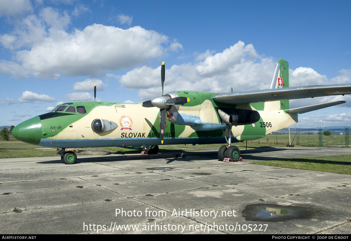 Aircraft Photo of 2506 | Antonov An-26 | Slovakia - Air Force | AirHistory.net #105227