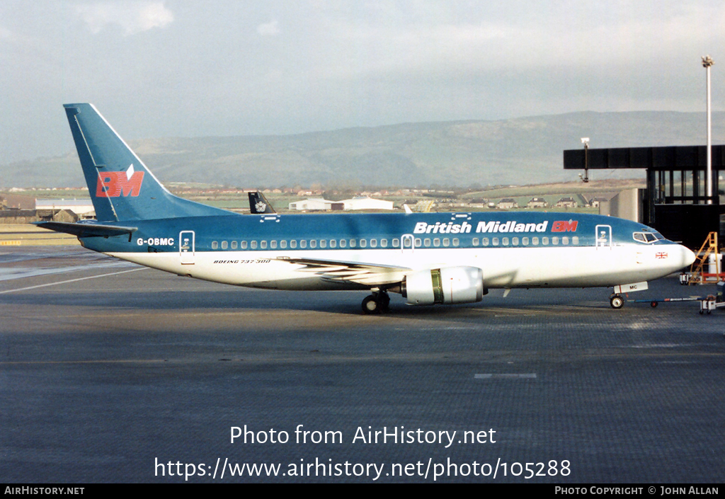 Aircraft Photo of G-OBMC | Boeing 737-33A | British Midland Airways - BMA | AirHistory.net #105288