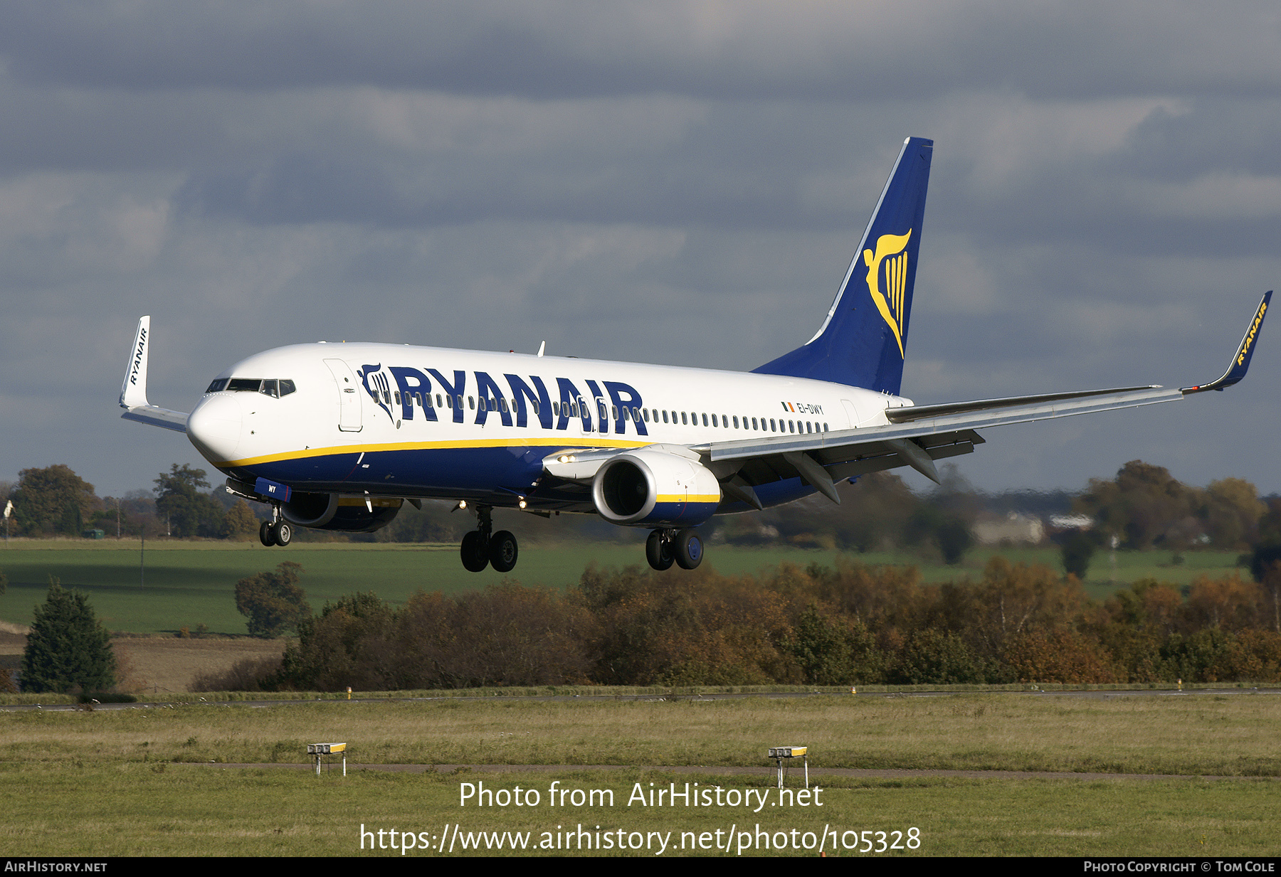 Aircraft Photo of EI-DWY | Boeing 737-8AS | Ryanair | AirHistory.net #105328