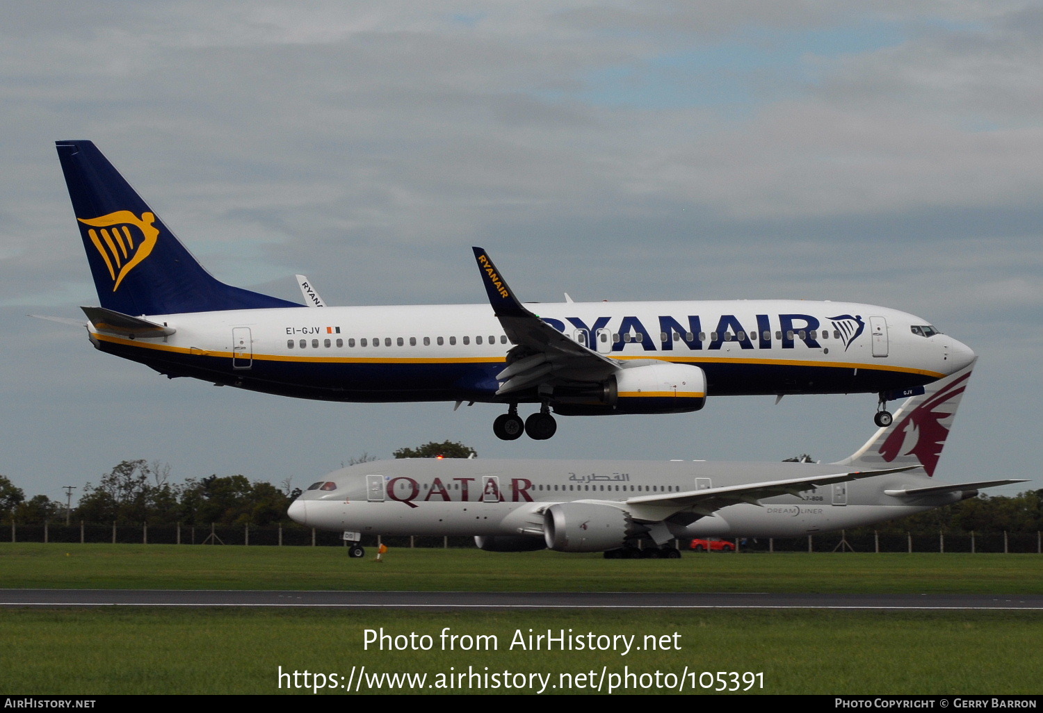 Aircraft Photo of EI-GJV | Boeing 737-800 | Ryanair | AirHistory.net #105391