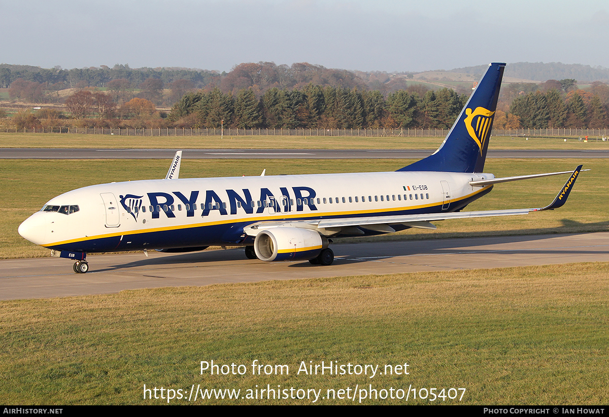 Aircraft Photo of EI-EGB | Boeing 737-8AS | Ryanair | AirHistory.net #105407