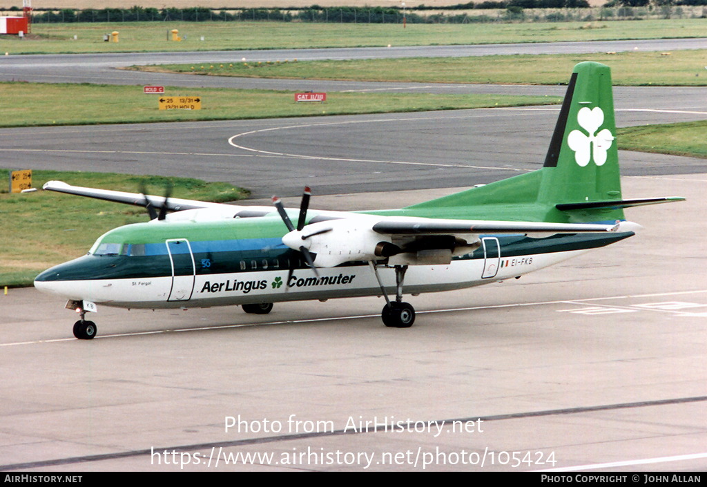 Aircraft Photo of EI-FKB | Fokker 50 | Aer Lingus Commuter | AirHistory.net #105424