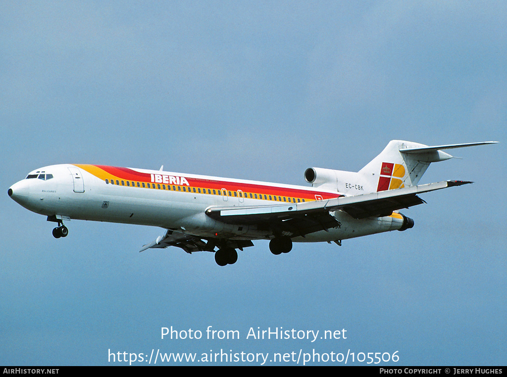 Aircraft Photo of EC-CBK | Boeing 727-256/Adv | Iberia | AirHistory.net #105506