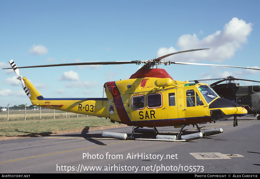 Aircraft Photo of R-03 | Agusta AB-412SP Grifone | Netherlands - Air Force | AirHistory.net #105573