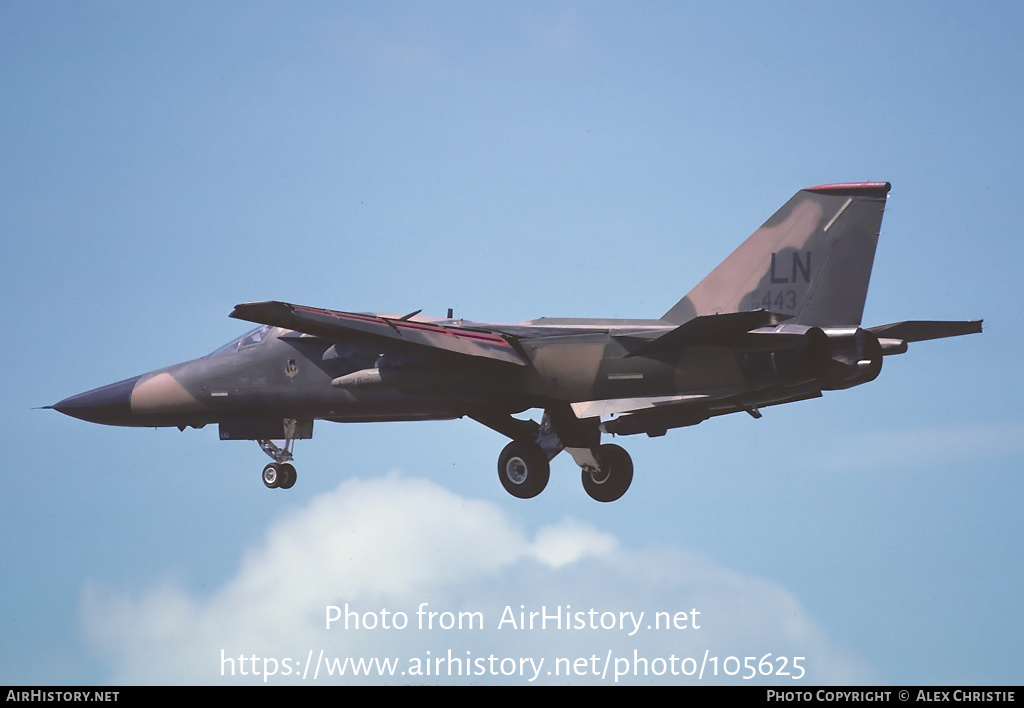 Aircraft Photo of 72-1443 / AF72-443 | General Dynamics F-111F Aardvark | USA - Air Force | AirHistory.net #105625