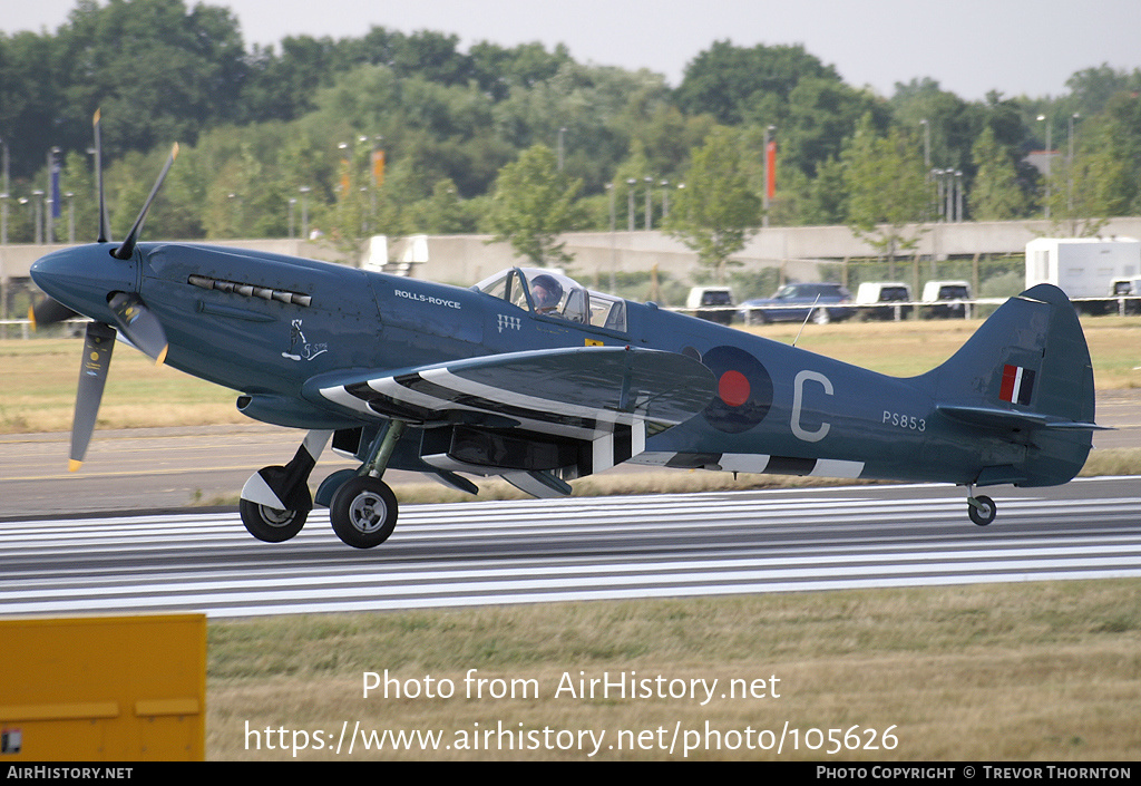 Aircraft Photo of G-RRGN / PS853 | Supermarine 389 Spitfire PR19 | Rolls-Royce | UK - Air Force | AirHistory.net #105626