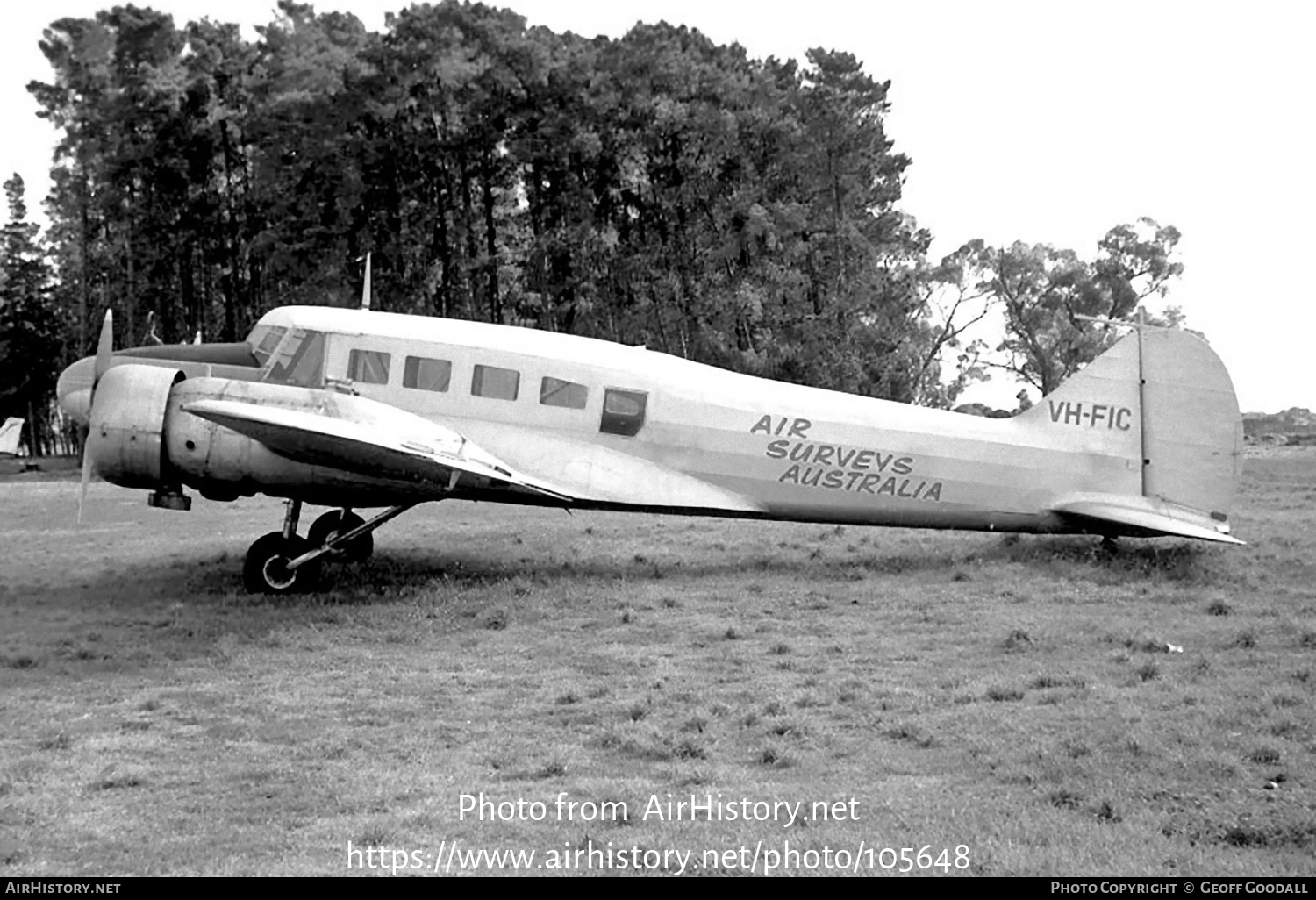 Aircraft Photo of VH-FIC | Avro 652A Anson I | Air Surveys Australia | AirHistory.net #105648