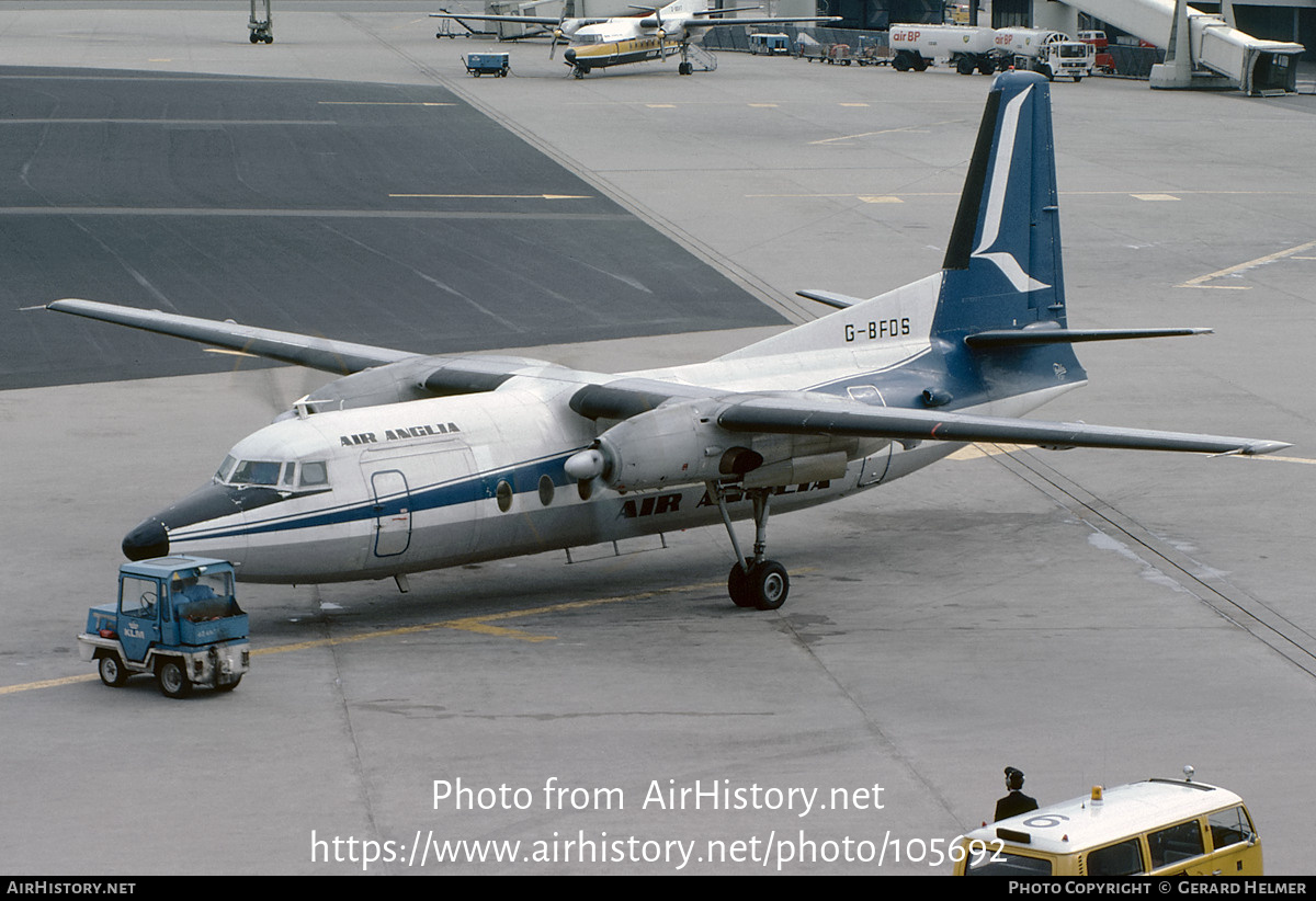 Aircraft Photo of G-BFDS | Fokker F27-400 Friendship | Air Anglia | AirHistory.net #105692