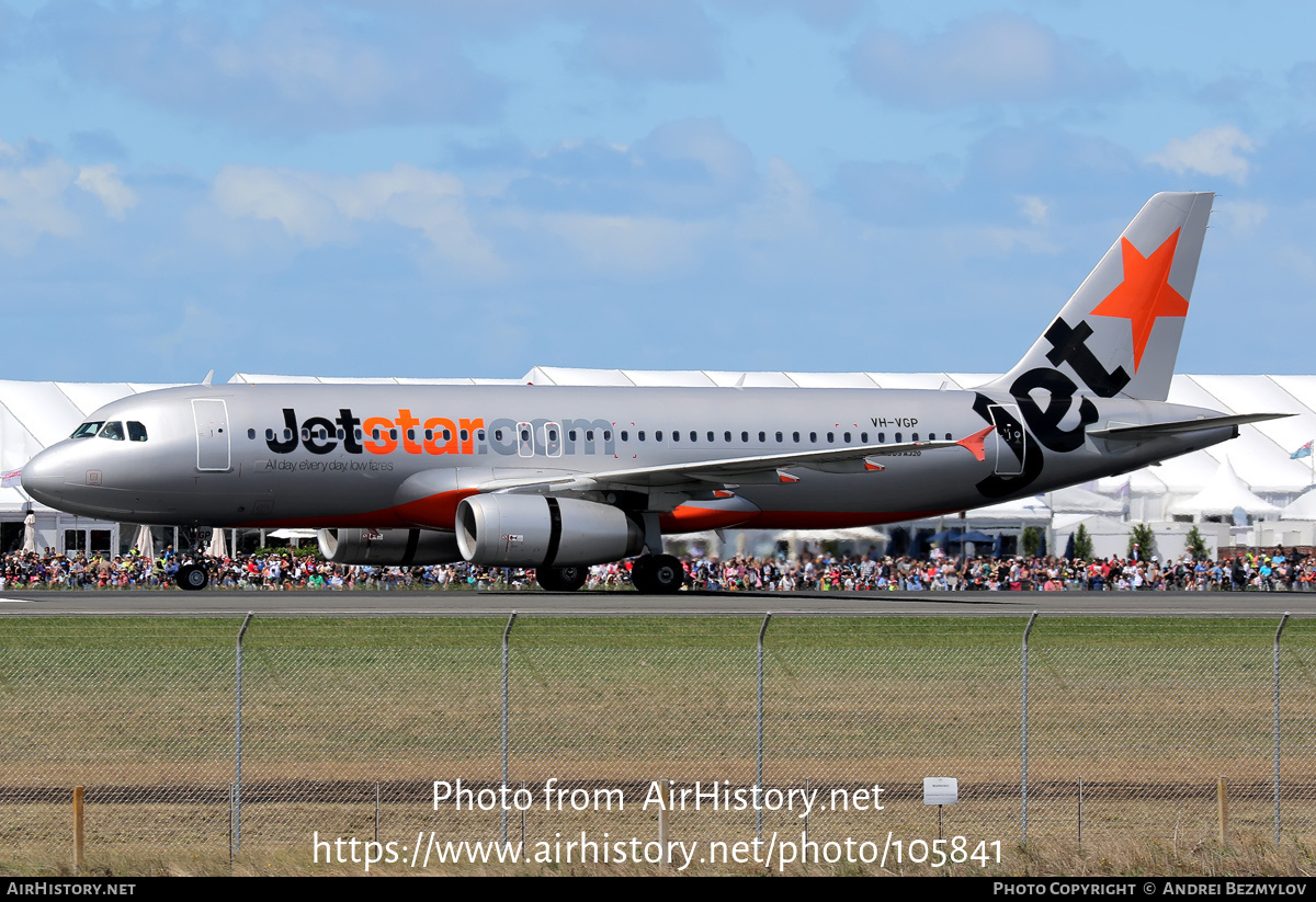 Aircraft Photo of VH-VGP | Airbus A320-232 | Jetstar Airways | AirHistory.net #105841