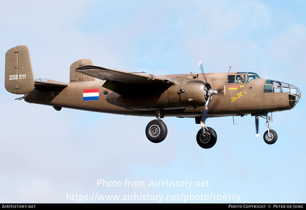 Aircraft Photo of PH-XXV / N5-149 | North American B-25N Mitchell | Koninklijke Luchtmacht Historische Vlucht | Netherlands East Indies - Air Force | AirHistory.net #106119