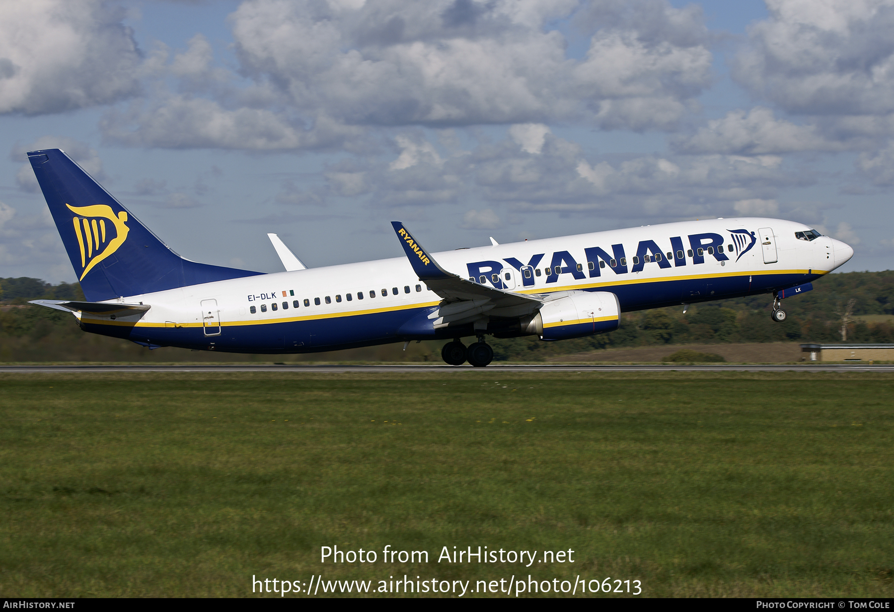 Aircraft Photo of EI-DLK | Boeing 737-8AS | Ryanair | AirHistory.net #106213