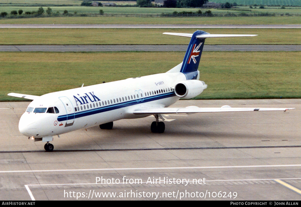 Aircraft Photo of G-UKFF | Fokker 100 (F28-0100) | Air UK | AirHistory.net #106249