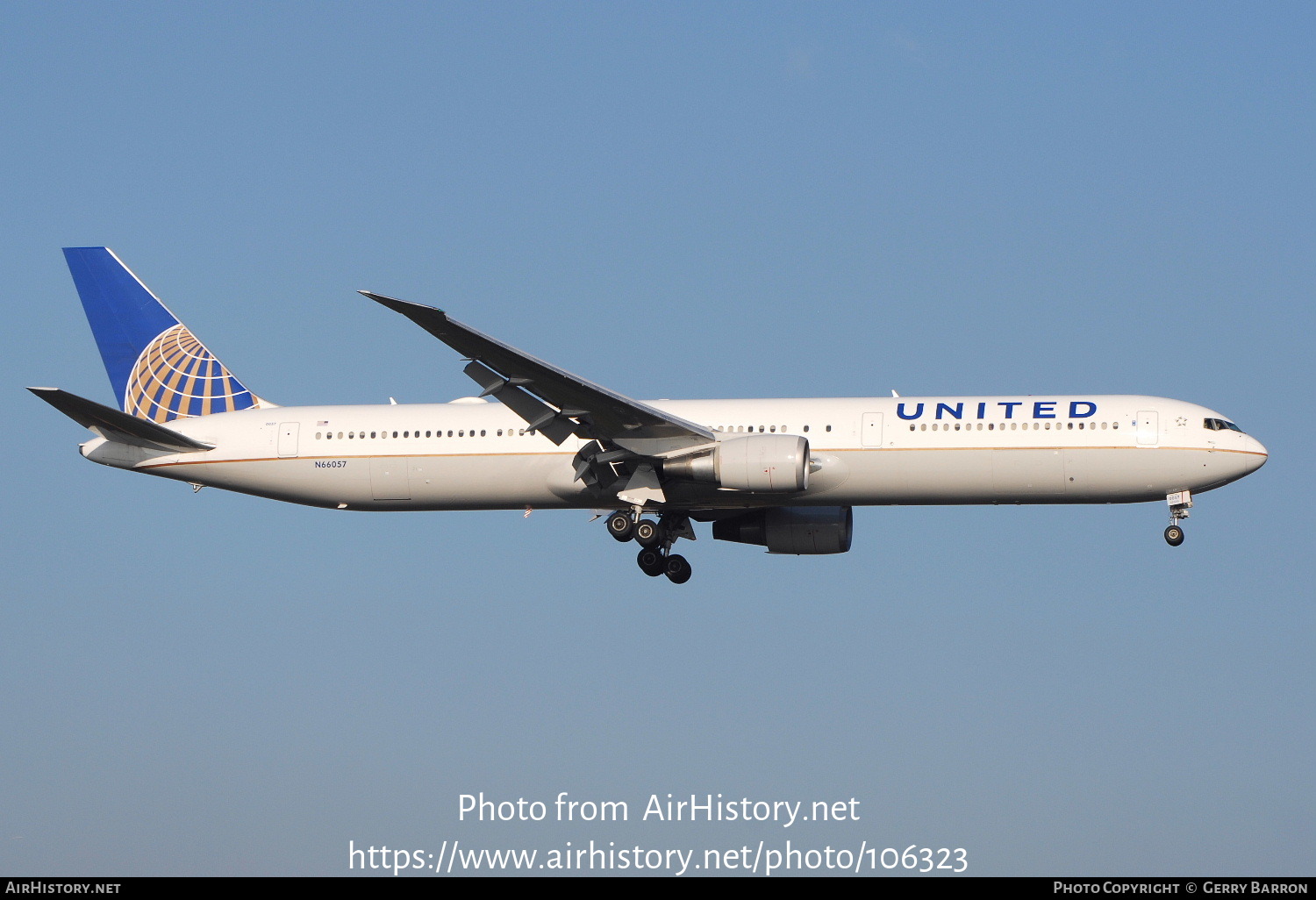 Aircraft Photo of N66057 | Boeing 767-424/ER | United Airlines | AirHistory.net #106323