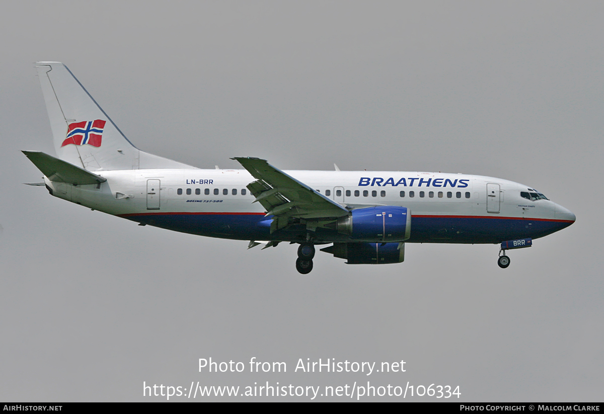 Aircraft Photo of LN-BRR | Boeing 737-505 | Braathens | AirHistory.net #106334