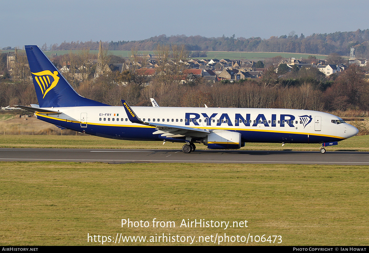 Aircraft Photo of EI-FRY | Boeing 737-800 | Ryanair | AirHistory.net #106473