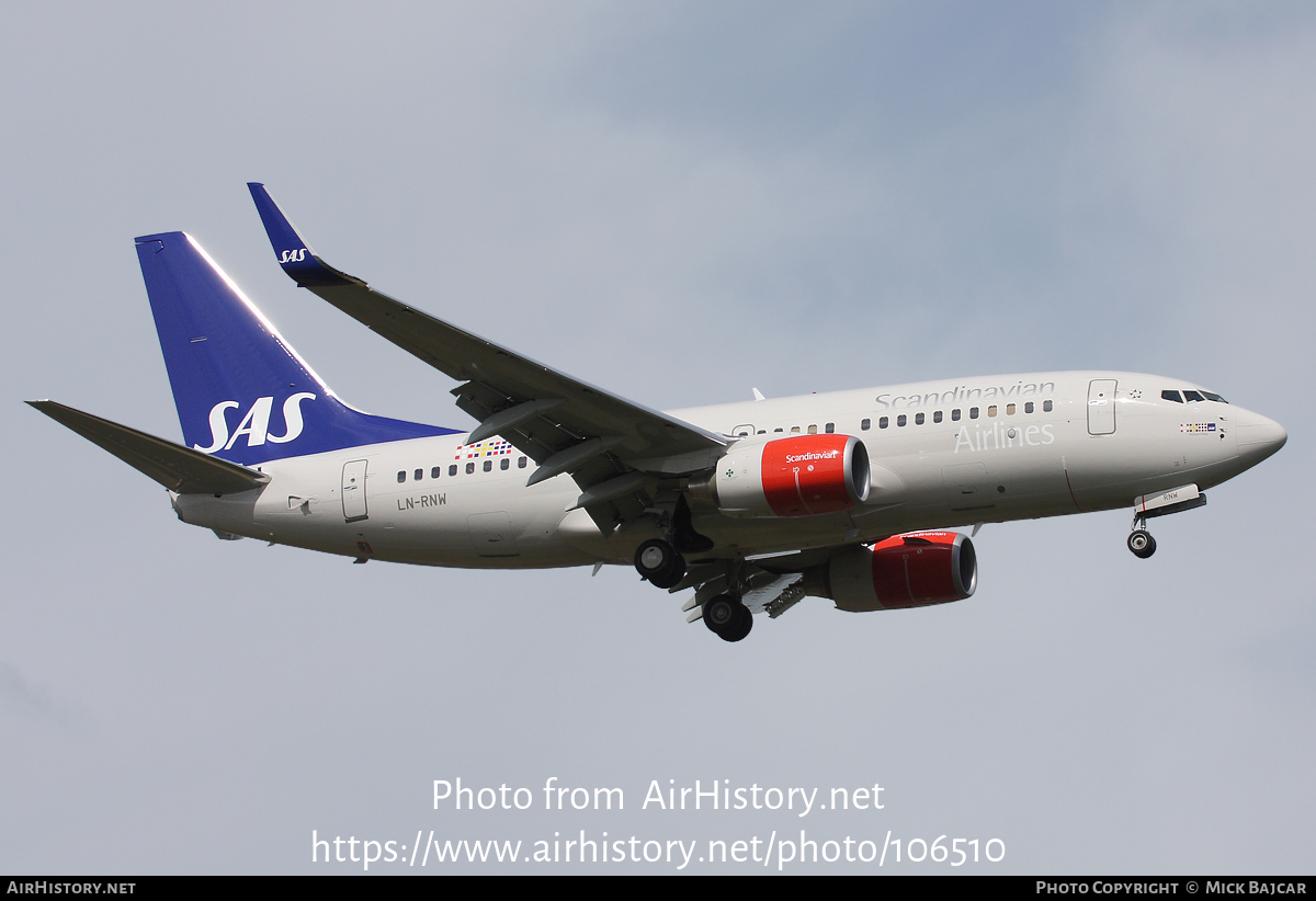 Aircraft Photo of LN-RNW | Boeing 737-783 | Scandinavian Airlines - SAS | AirHistory.net #106510