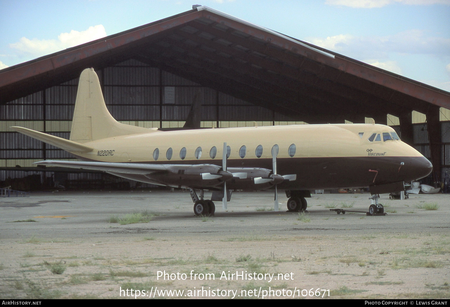 Aircraft Photo of N220RC | Vickers 745D Viscount | Go Transportation | AirHistory.net #106671