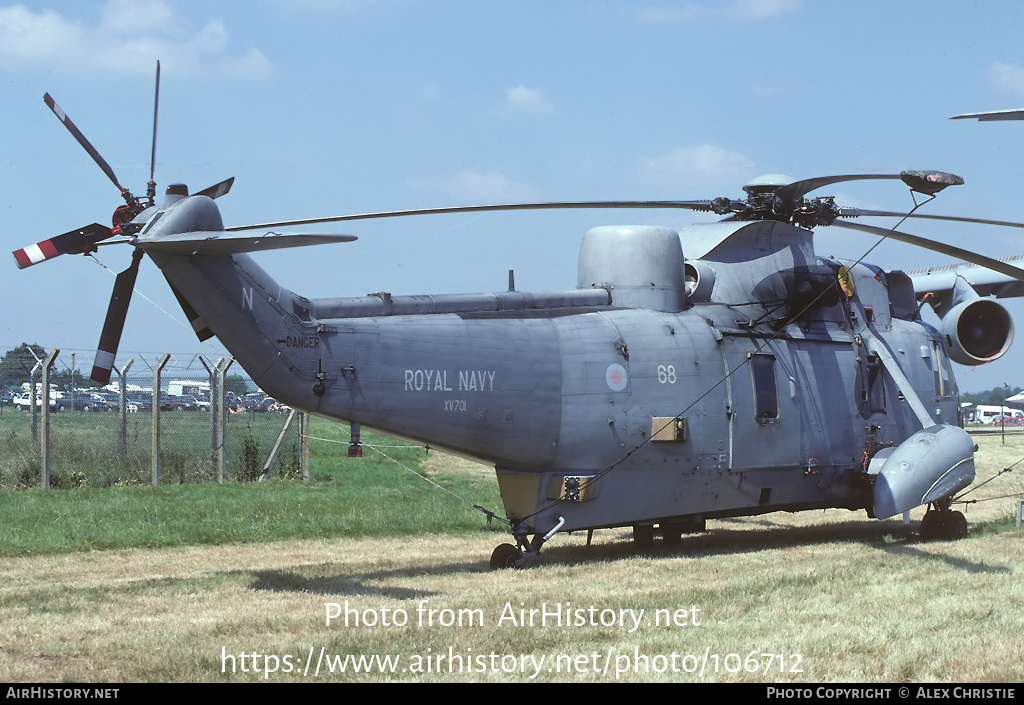 Aircraft Photo of XV701 | Westland WS-61 Sea King HAS6 | UK - Navy | AirHistory.net #106712