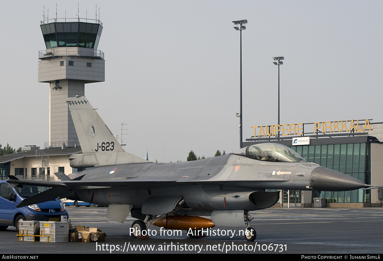 Aircraft Photo of J-623 | General Dynamics F-16A Fighting Falcon | Netherlands - Air Force | AirHistory.net #106731