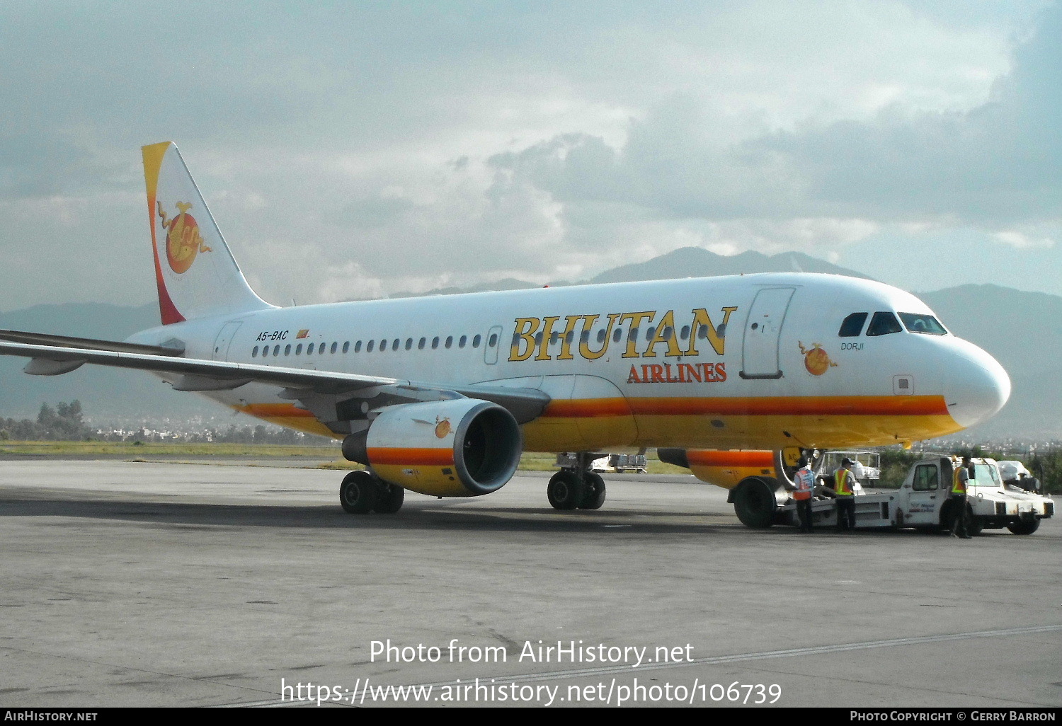 Aircraft Photo of A5-BAC | Airbus A319-112 | Bhutan Airlines | AirHistory.net #106739