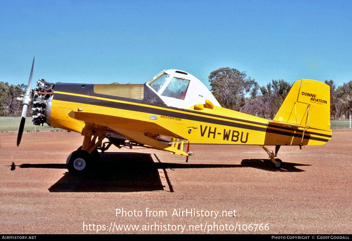 Aircraft Photo of VH-WBU | Ayres S2R-600 Thrush | Dunn's Aviation | AirHistory.net #106766