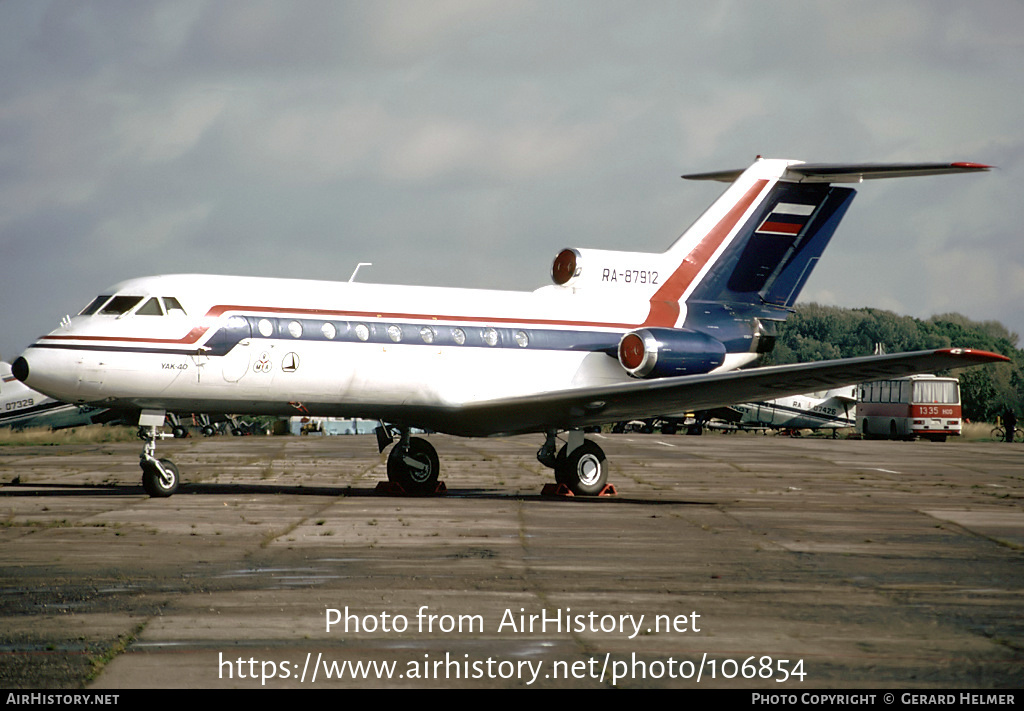 Aircraft Photo of RA-87912 | Yakovlev Yak-40K | MRA | AirHistory.net #106854