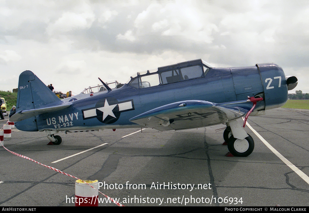 Aircraft Photo Of G Brvg North American Snj 7c Texan Airhistory Net