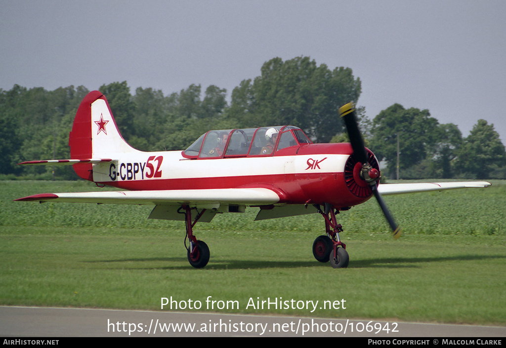 Aircraft Photo of G-CBPY | Yakovlev Yak-52 | AirHistory.net #106942