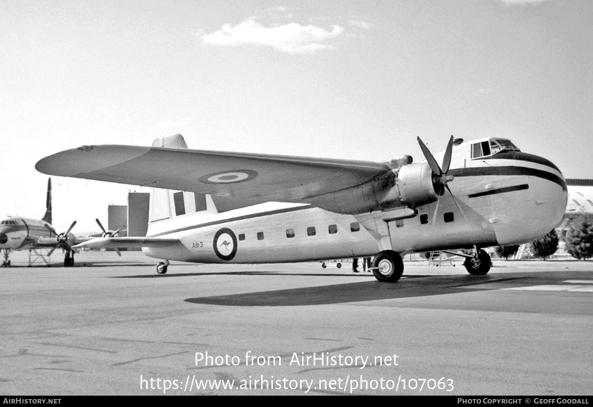 Aircraft Photo of A81-3 | Bristol 170 Freighter Mk21E | Australia - Air Force | AirHistory.net #107063