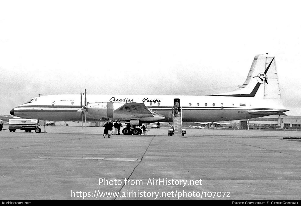Aircraft Photo of CF-CZC | Bristol 175 Britannia 314 | Canadian Pacific Airlines | AirHistory.net #107072