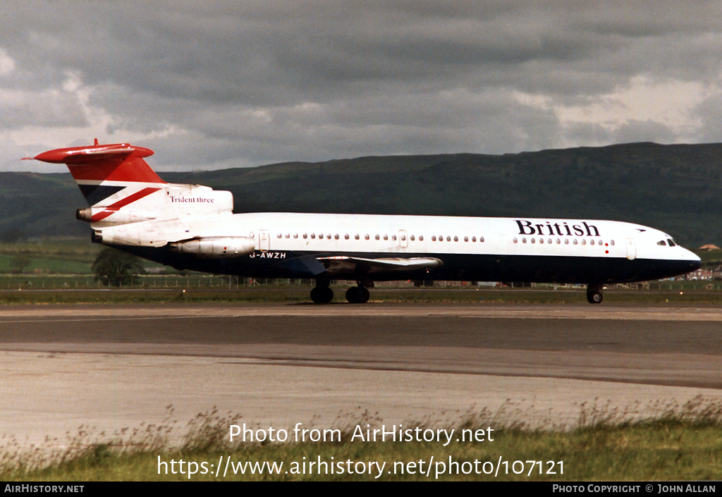 Aircraft Photo of G-AWZH | Hawker Siddeley HS-121 Trident 3B | British Airways | AirHistory.net #107121